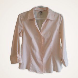 ANNE KLEIN - Non Iron 3/4 Sleeve Dress Shirt